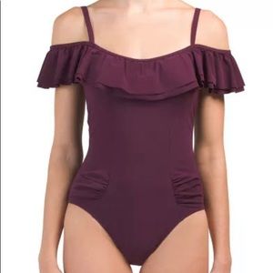 Profile by Gottex Off Shoulder One Piece Swimsuit